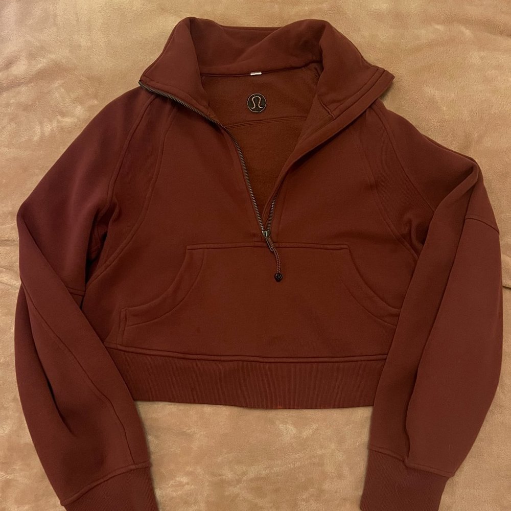 lululemon Scuba Oversized Funnel Neck Half-Zip - Smoky Red
